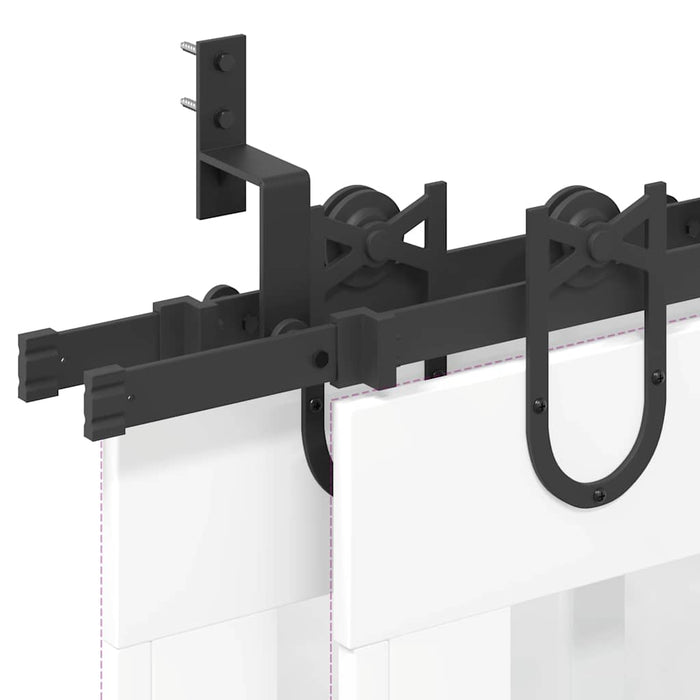 Set feronerie pentru uși glisante, negru, 400 cm, oțel - WALTI WALTI