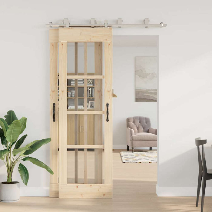 Set piese pentru ușă glisantă, argintiu, 183 cm oțel inoxidabil - WALTI WALTI