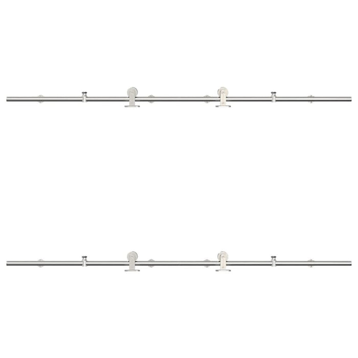 Set piese pentru ușă glisantă, argintiu, 200 cm oțel inoxidabil - WALTI WALTI