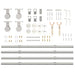 Set piese pentru ușă glisantă, argintiu, 200 cm oțel inoxidabil - WALTI WALTI