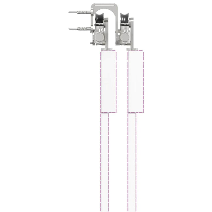 Set piese pentru ușă glisantă, argintiu, 200 cm oțel inoxidabil - WALTI WALTI