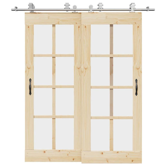 Set piese pentru ușă glisantă, argintiu, 200 cm oțel inoxidabil - WALTI WALTI