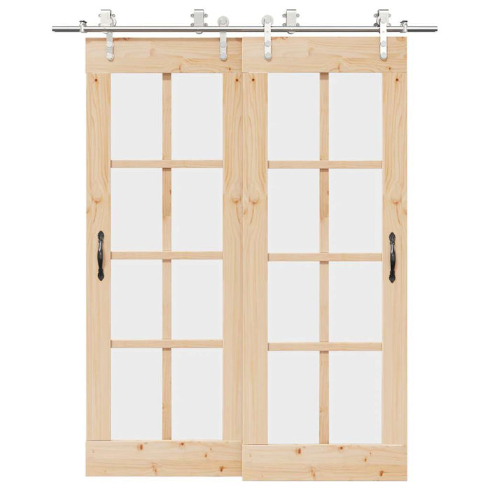 Set piese pentru ușă glisantă, argintiu, 183 cm oțel inoxidabil - WALTI WALTI