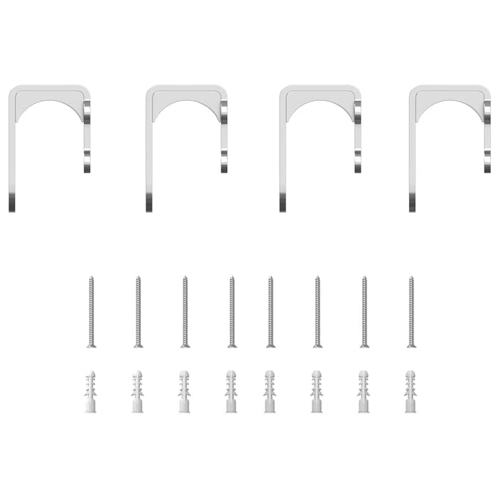 Set piese pentru ușă glisantă, argintiu, 200 cm oțel inoxidabil - WALTI WALTI