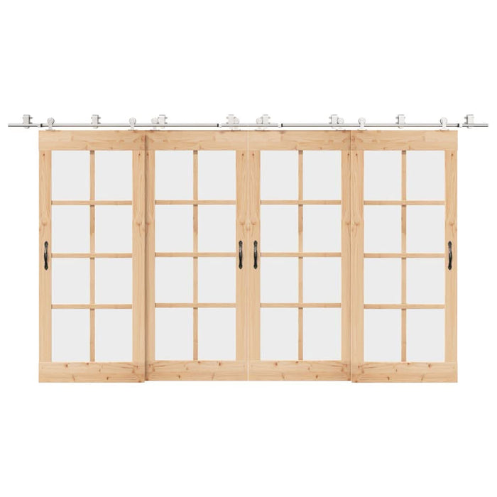 Set piese pentru ușă glisantă, argintiu, 200 cm oțel inoxidabil - WALTI WALTI