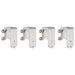 Set piese pentru ușă glisantă, argintiu, 183 cm oțel inoxidabil - WALTI WALTI