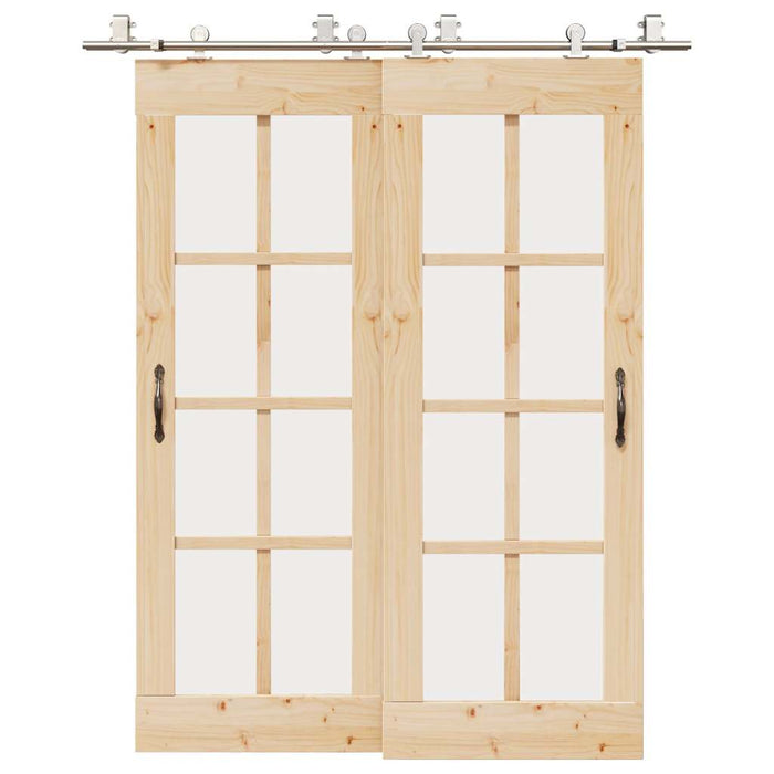 Set piese pentru ușă glisantă, argintiu, 183 cm oțel inoxidabil - WALTI WALTI