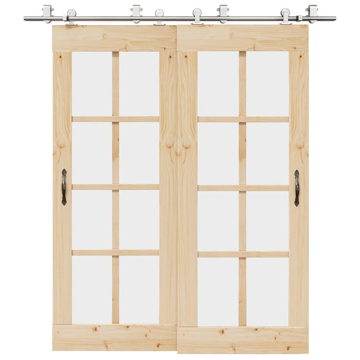 Set piese pentru ușă glisantă, argintiu, 200 cm oțel inoxidabil - WALTI WALTI
