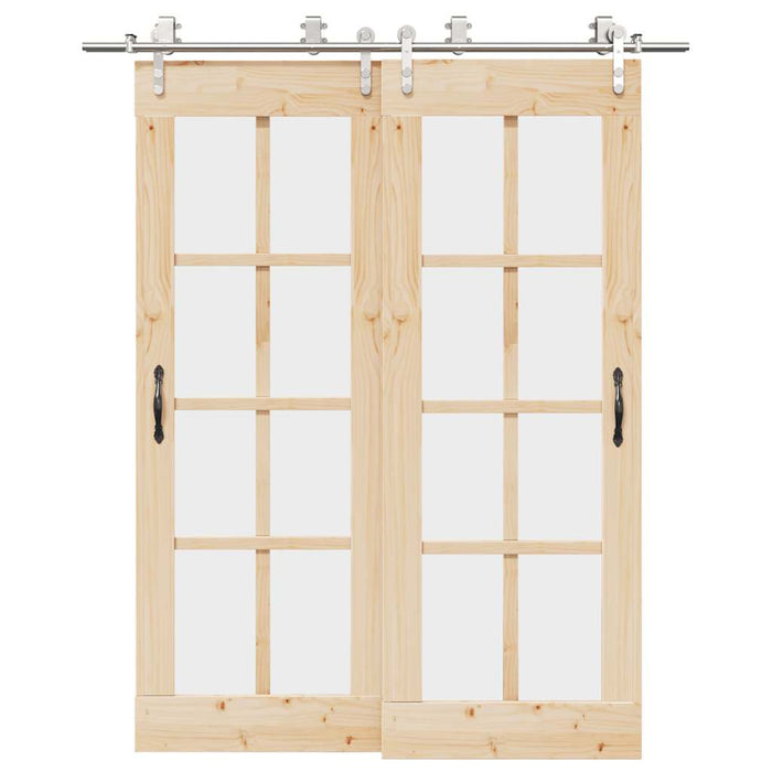 Set piese pentru ușă glisantă, argintiu, 183 cm oțel inoxidabil - WALTI WALTI