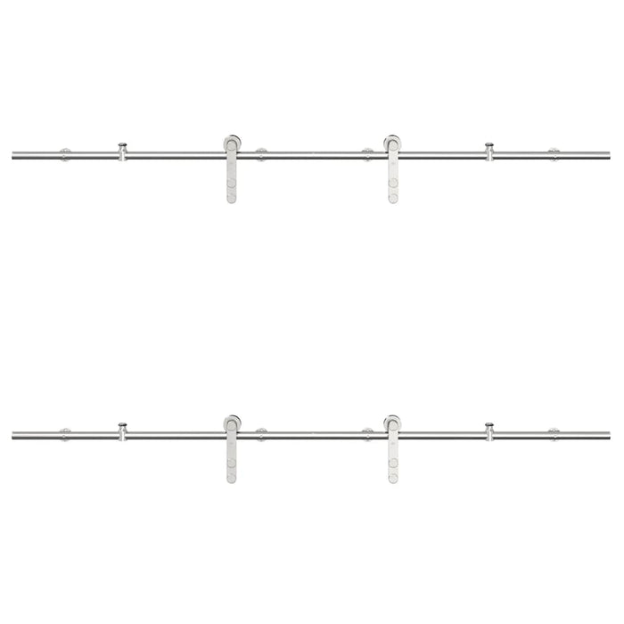 Set piese pentru ușă glisantă, argintiu, 200 cm oțel inoxidabil - WALTI WALTI