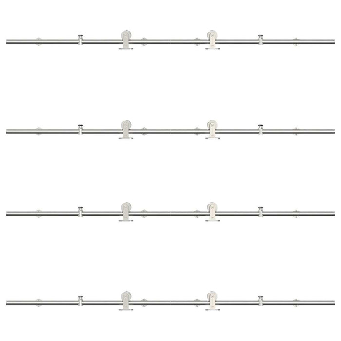 Set piese pentru ușă glisantă, argintiu, 366 cm oțel inoxidabil WALTI