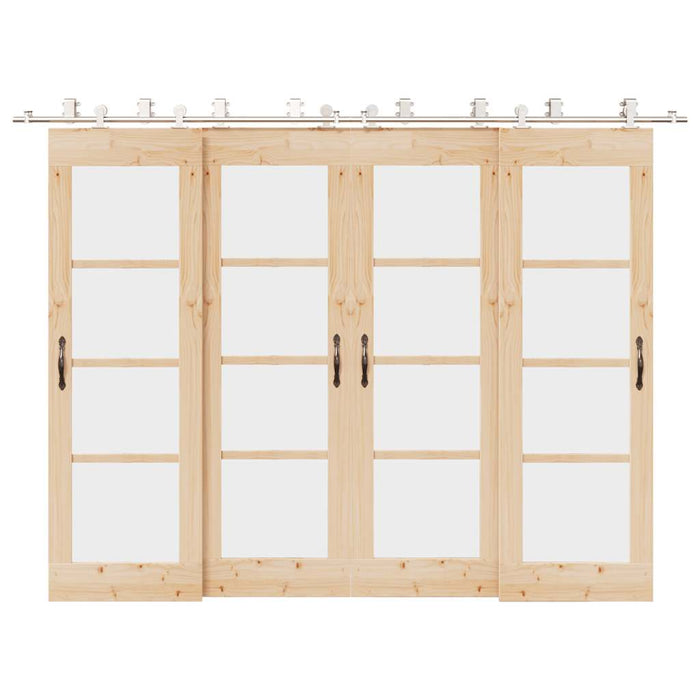 Set piese pentru ușă glisantă, argintiu, 366 cm oțel inoxidabil WALTI