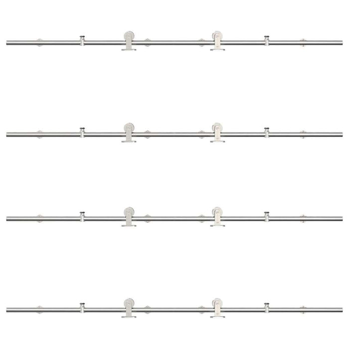Set piese pentru ușă glisantă, argintiu, 200 cm oțel inoxidabil - WALTI WALTI