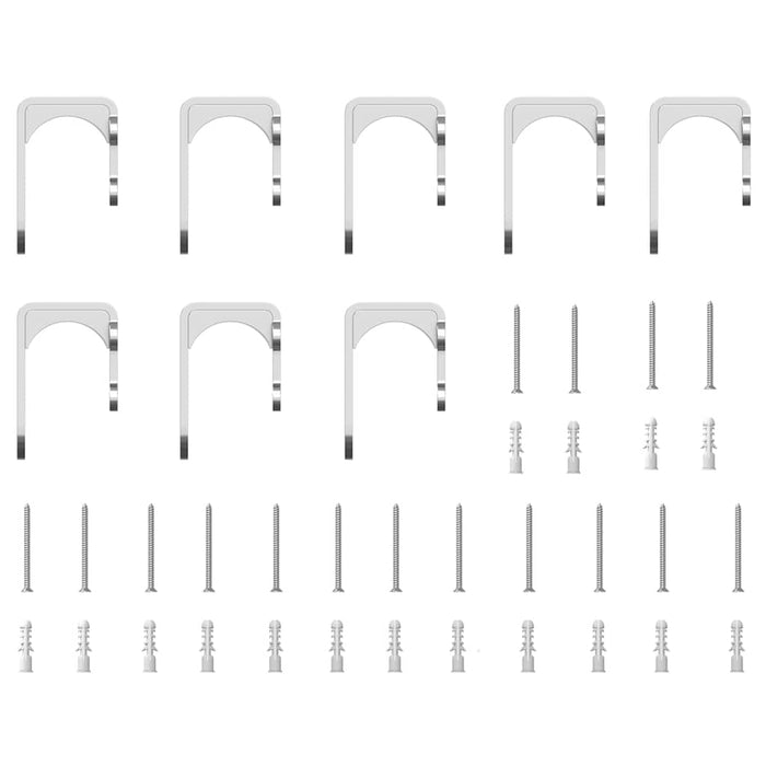 Set piese pentru ușă glisantă, argintiu, 200 cm oțel inoxidabil - WALTI WALTI