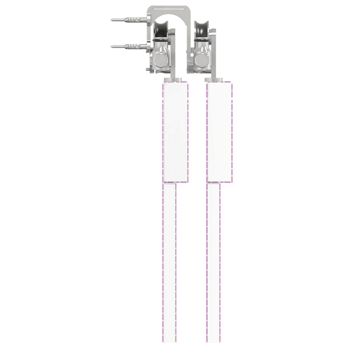 Set piese pentru ușă glisantă, argintiu, 200 cm oțel inoxidabil - WALTI WALTI