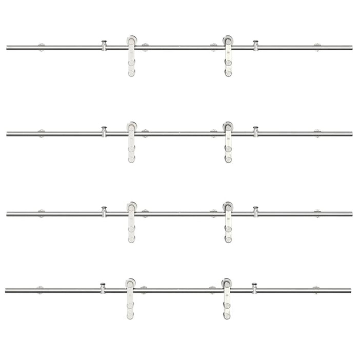 Set piese pentru ușă glisantă, argintiu, 366 cm oțel inoxidabil WALTI