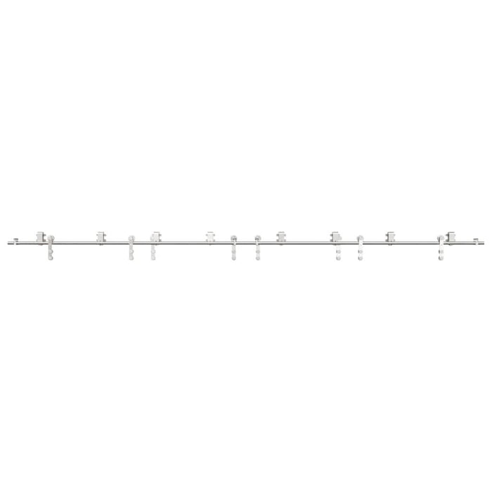 Set piese pentru ușă glisantă, argintiu, 200 cm oțel inoxidabil - WALTI WALTI