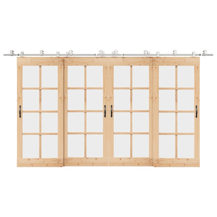 Set piese pentru ușă glisantă, argintiu, 400 cm oțel inoxidabil - WALTI WALTI