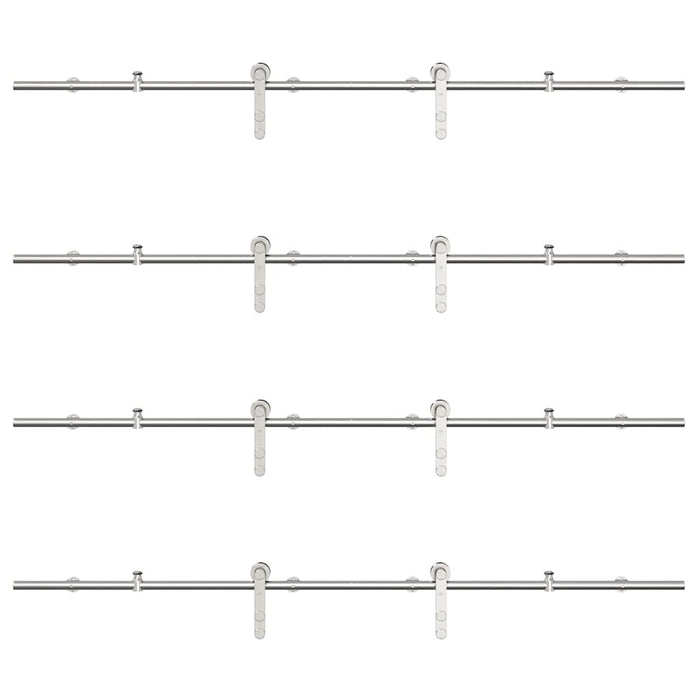 Set piese pentru ușă glisantă, argintiu, 400 cm oțel inoxidabil WALTI