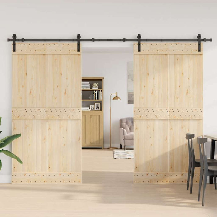 Set feronerie pentru uși glisante, negru, 305 cm, oțel - WALTI WALTI