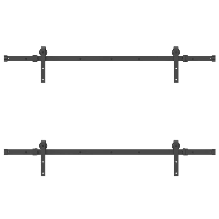 Set feronerie pentru uși glisante, negru, 305 cm, oțel - WALTI WALTI