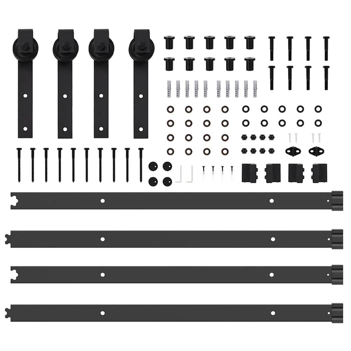 Set feronerie pentru uși glisante, negru, 305 cm, oțel - WALTI WALTI
