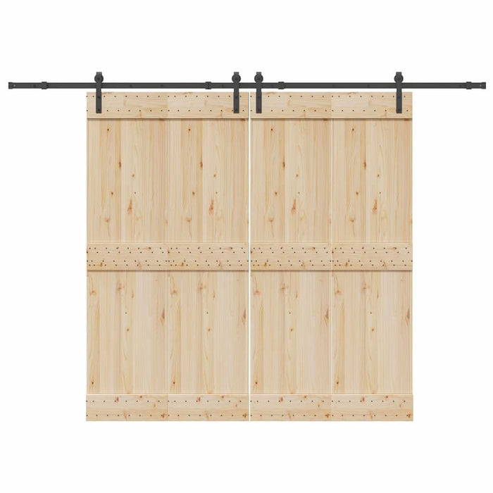 Set feronerie pentru uși glisante, negru, 305 cm, oțel - WALTI WALTI