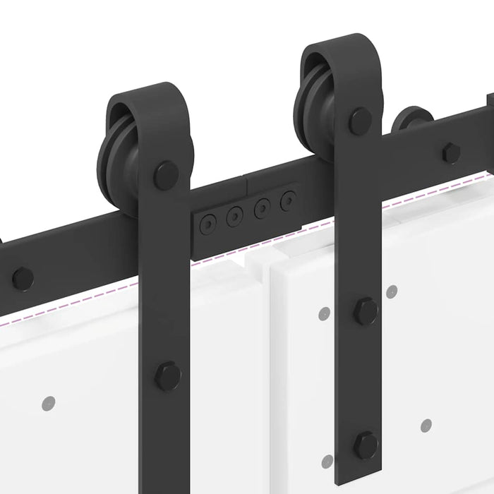 Set feronerie pentru uși glisante, negru, 427 cm, oțel - WALTI WALTI