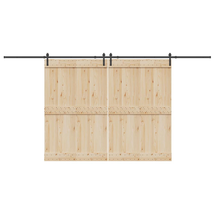 Set feronerie pentru uși glisante, negru, 427 cm, oțel - WALTI WALTI
