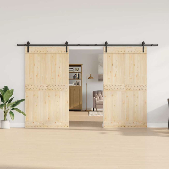 Set feronerie pentru uși glisante, negru, 366 cm, oțel - WALTI WALTI