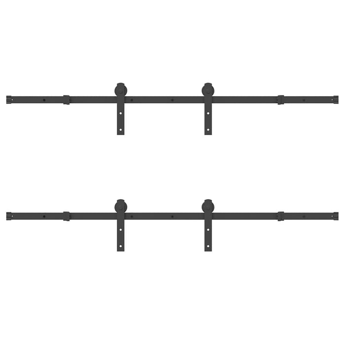 Set feronerie pentru uși glisante, negru, 366 cm, oțel - WALTI WALTI