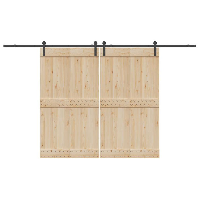 Set feronerie pentru uși glisante, negru, 366 cm, oțel - WALTI WALTI