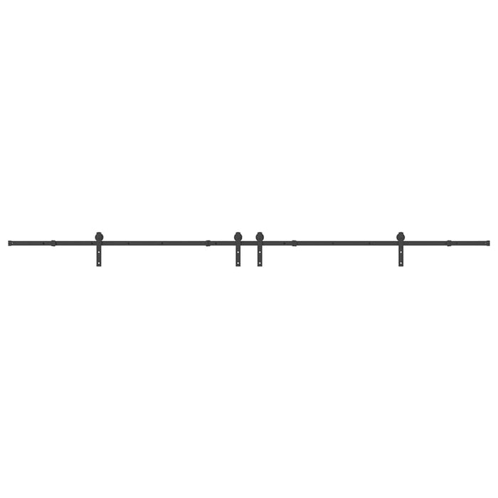 Set feronerie pentru uși glisante, negru, 400 cm, oțel - WALTI WALTI