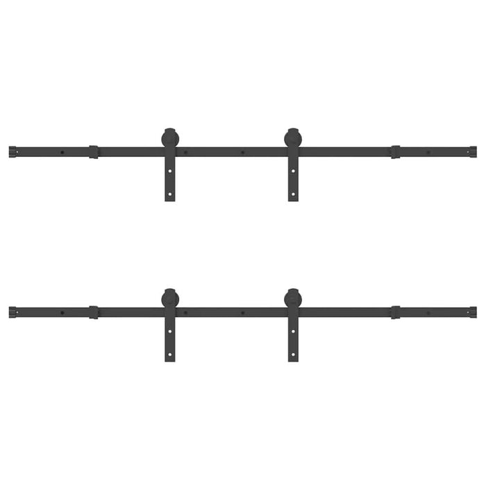 Set feronerie pentru uși glisante, negru, 400 cm, oțel - WALTI WALTI