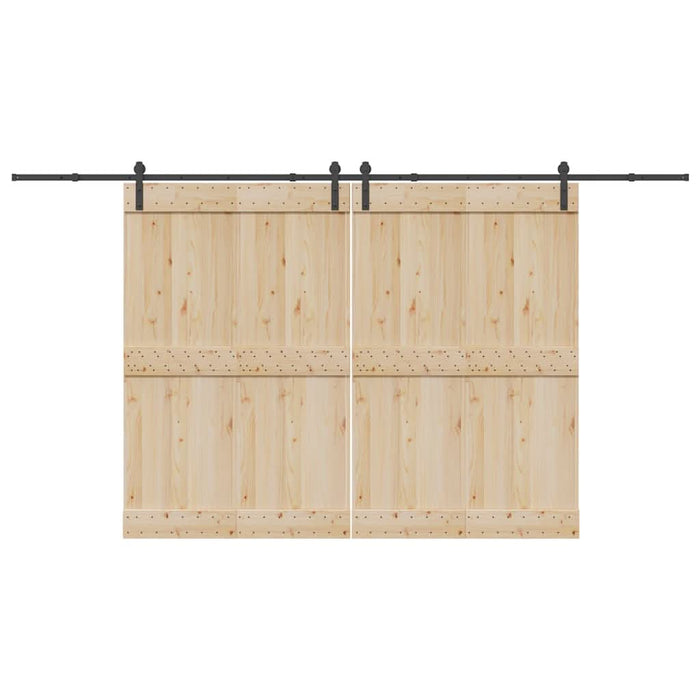 Set feronerie pentru uși glisante, negru, 400 cm, oțel - WALTI WALTI