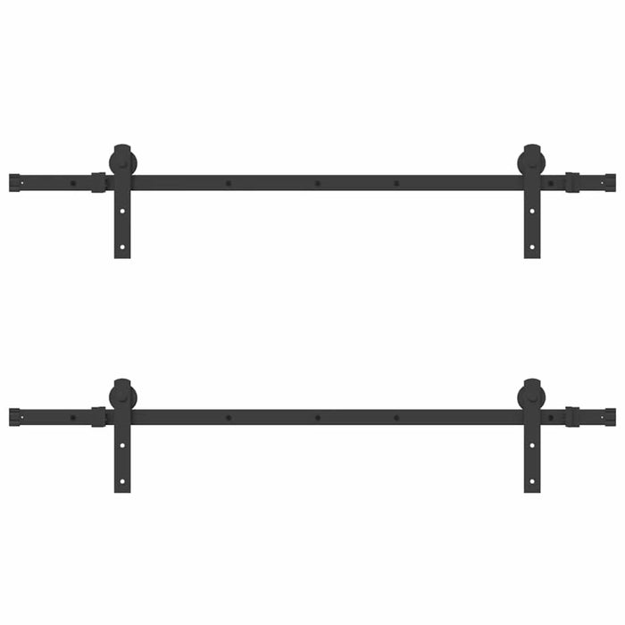 Set feronerie pentru uși glisante, negru, 305 cm, oțel - WALTI WALTI