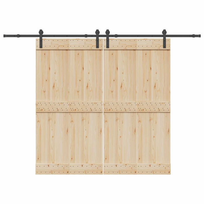 Set feronerie pentru uși glisante, negru, 305 cm, oțel - WALTI WALTI