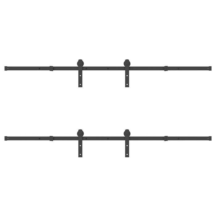 Set feronerie pentru uși glisante, negru, 427 cm, oțel - WALTI WALTI