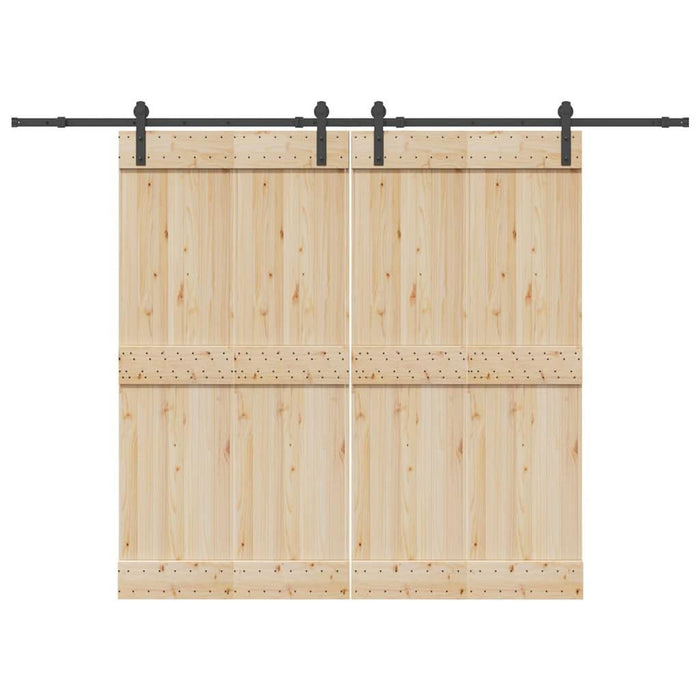 Set feronerie pentru uși glisante, negru, 427 cm, oțel - WALTI WALTI