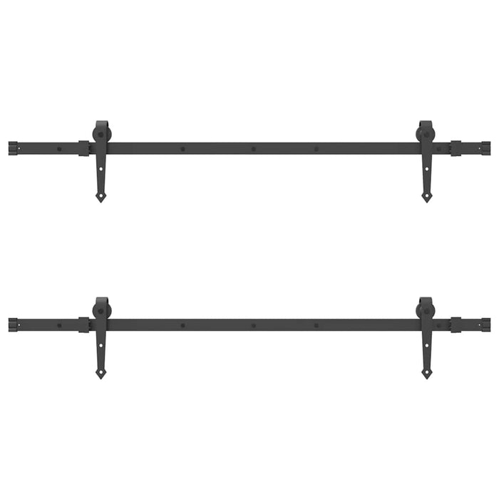 Set feronerie pentru uși glisante, negru, 305 cm, oțel - WALTI WALTI