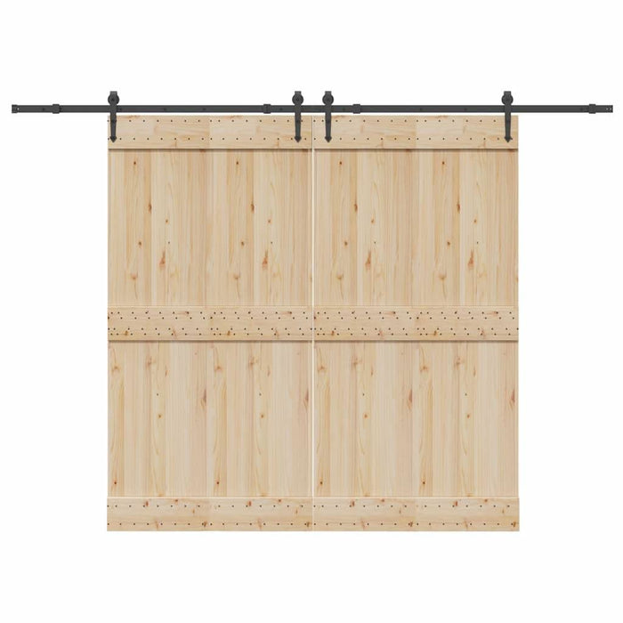 Set feronerie pentru uși glisante, negru, 305 cm, oțel - WALTI WALTI