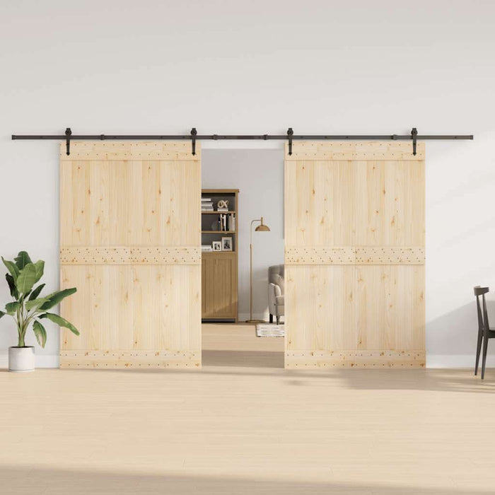 Set feronerie pentru uși glisante, negru, 427 cm, oțel - WALTI WALTI