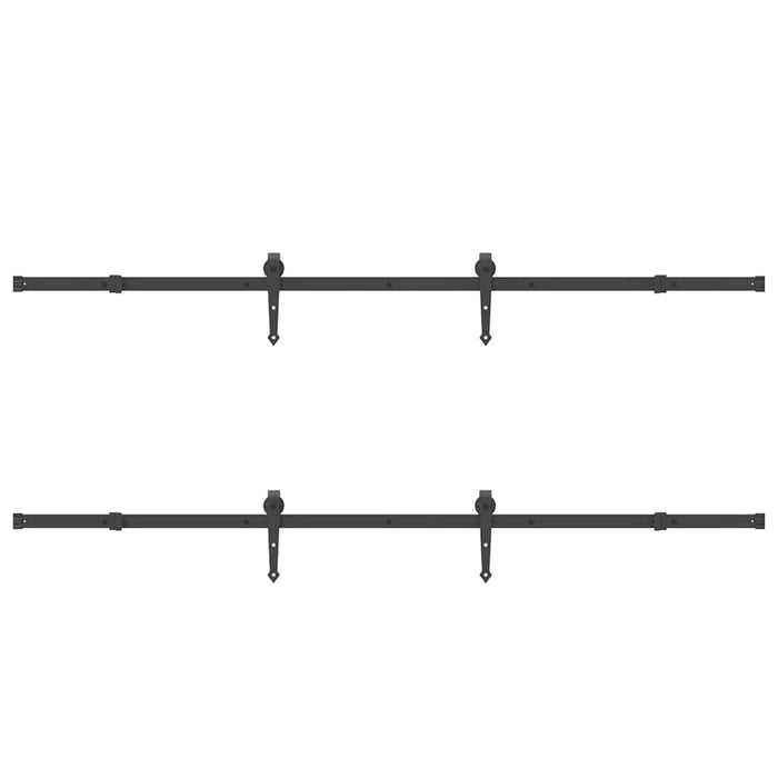 Set feronerie pentru uși glisante, negru, 427 cm, oțel - WALTI WALTI