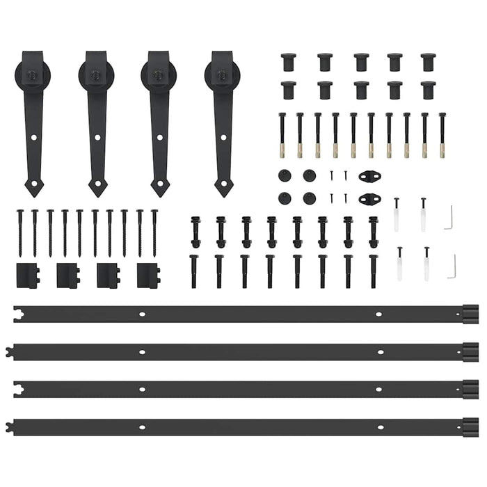 Set feronerie pentru uși glisante, negru, 427 cm, oțel - WALTI WALTI