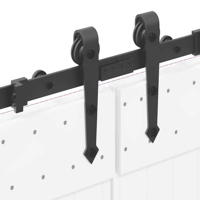 Set feronerie pentru uși glisante, negru, 427 cm, oțel - WALTI WALTI