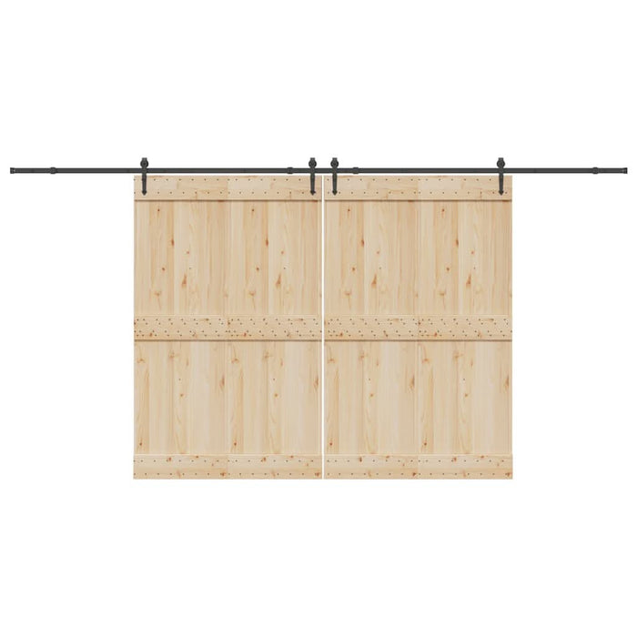 Set feronerie pentru uși glisante, negru, 427 cm, oțel - WALTI WALTI