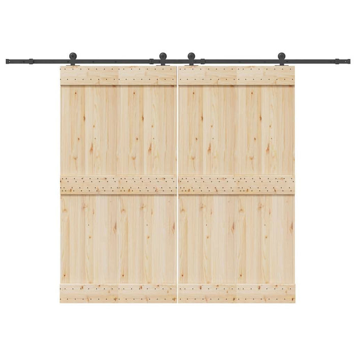 Set feronerie pentru uși glisante, negru, 305 cm, oțel - WALTI WALTI
