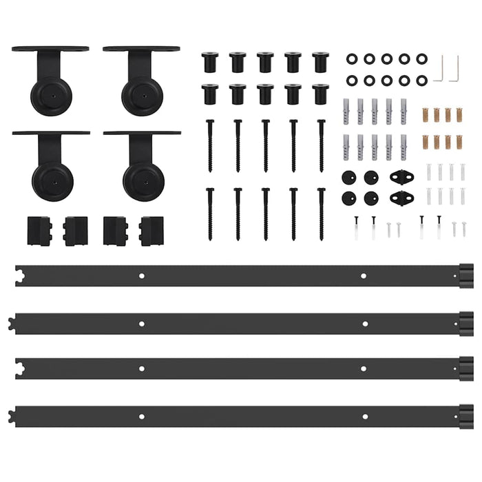 Set feronerie pentru uși glisante, negru, 427 cm, oțel - WALTI WALTI