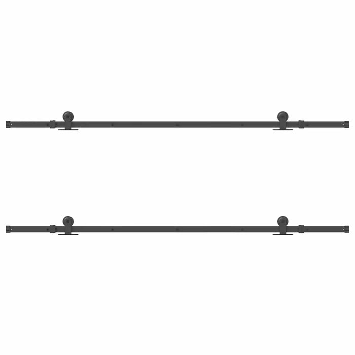 Set feronerie pentru uși glisante, negru, 427 cm, oțel - WALTI WALTI