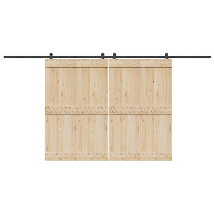 Set feronerie pentru uși glisante, negru, 427 cm, oțel - WALTI WALTI
